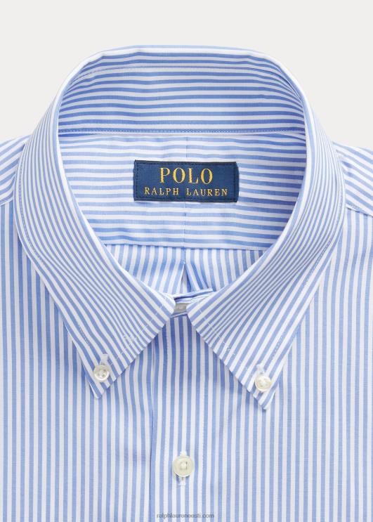 Ralph Lauren mehed slim fit triibuline poplinsärk PR0V379 helesinine/valge