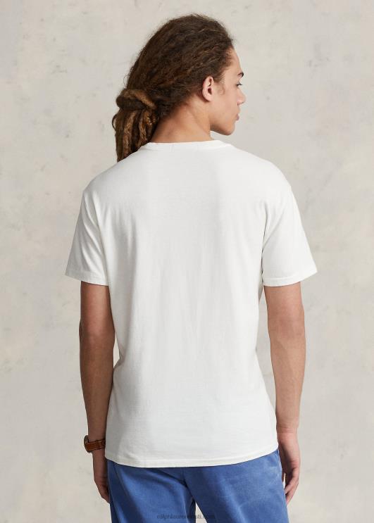 Ralph Lauren mehed Klassikalise istmega graafilise trikoo T-särk PR0V443 nevis