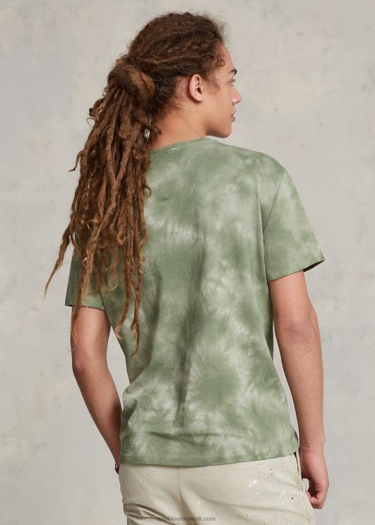 Ralph Lauren mehed Klassikalise istmega graafilise trikoo T-särk PR0V529 lasti roheline