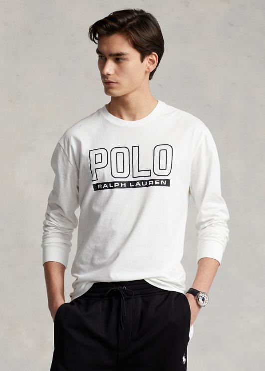 Ralph Lauren mehed Klassikalise istmega logoga t-särk PR0V8500 valge