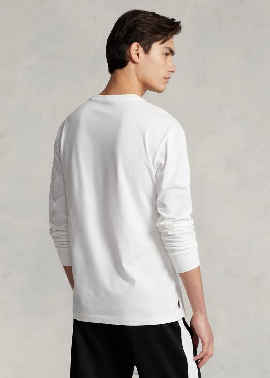 Ralph Lauren mehed Klassikalise istmega logoga t-särk PR0V8500 valge