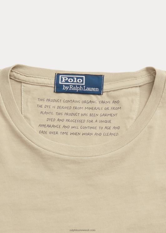Ralph Lauren mehed Klassikalise istmega trikoo-taskuga T-särk PR0V419 klassikaline khaki