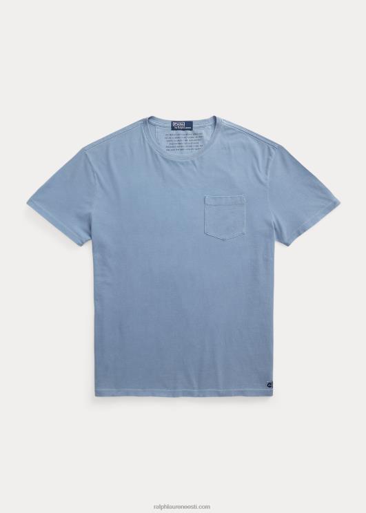 Ralph Lauren mehed Klassikalise istmega trikoo-taskuga T-särk PR0V420 merevägi