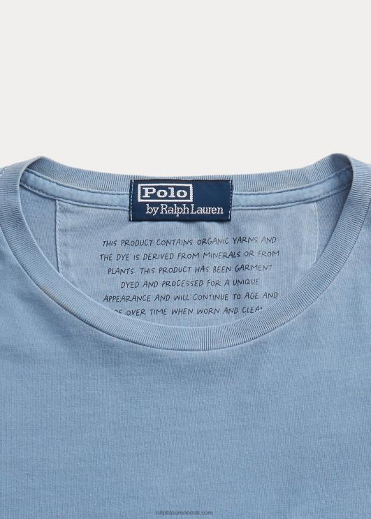 Ralph Lauren mehed Klassikalise istmega trikoo-taskuga T-särk PR0V420 merevägi