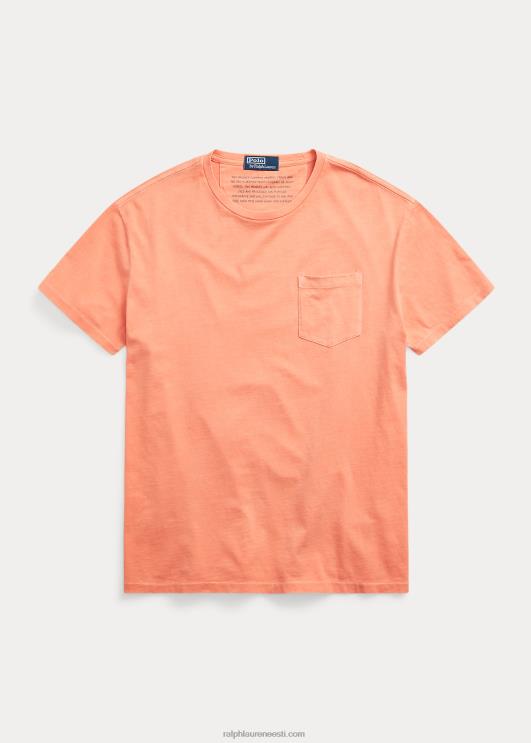 Ralph Lauren mehed Klassikalise istmega trikoo-taskuga T-särk PR0V421 oranž