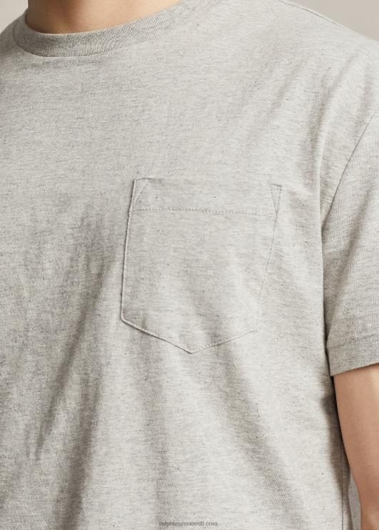 Ralph Lauren mehed Klassikalise istmega trikoo-taskuga T-särk PR0V943 loft kanarbik