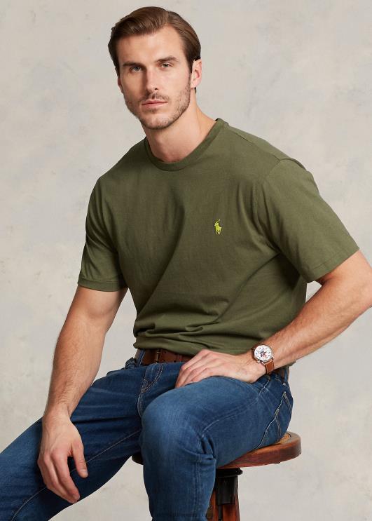 Ralph Lauren mehed jersey crewneck T-särk PR0V8711 tume salvei