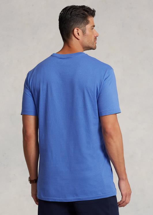 Ralph Lauren mehed jersey crewneck T-särk PR0V8716 neiukivi sinine