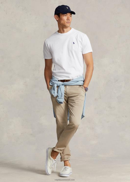 Ralph Lauren mehed jersey crewneck T-särk-kõik sobib PR0V155 valge