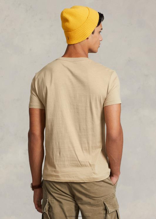 Ralph Lauren mehed jersey crewneck T-särk-kõik sobib PR0V157 ranniku beež