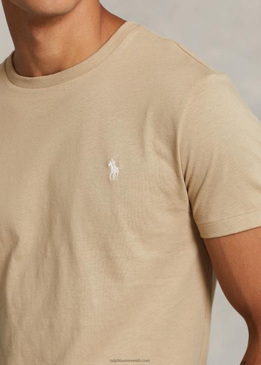 Ralph Lauren mehed jersey crewneck T-särk-kõik sobib PR0V157 ranniku beež