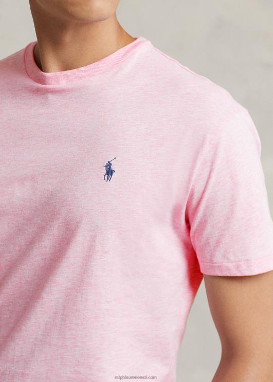 Ralph Lauren mehed jersey crewneck T-särk-kõik sobib PR0V161 roosa kanarbik