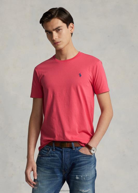 Ralph Lauren mehed jersey crewneck T-särk-kõik sobib PR0V163 kahvatu punane