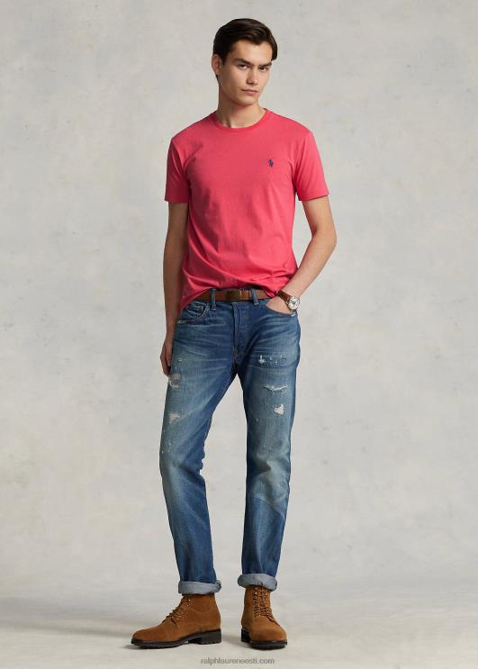 Ralph Lauren mehed jersey crewneck T-särk-kõik sobib PR0V163 kahvatu punane