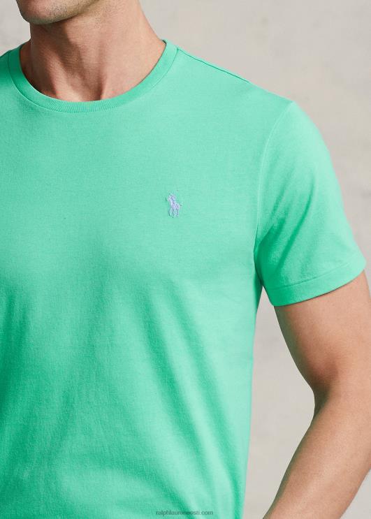 Ralph Lauren mehed jersey crewneck T-särk-kõik sobib PR0V167 päikeseloojanguroheline