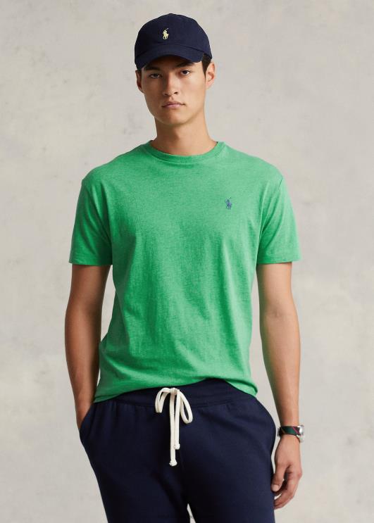 Ralph Lauren mehed jersey crewneck T-särk-kõik sobib PR0V168 palmiroheline kanarbik