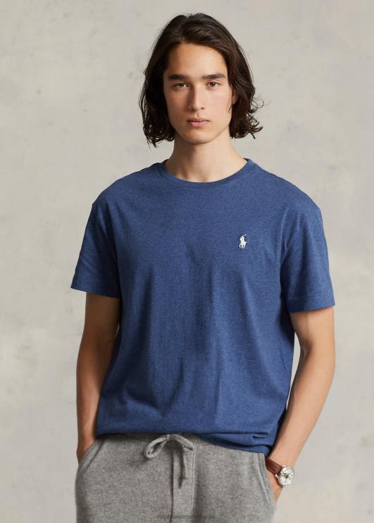 Ralph Lauren mehed jersey crewneck T-särk-kõik sobib PR0V174 derby sinine kanarbik