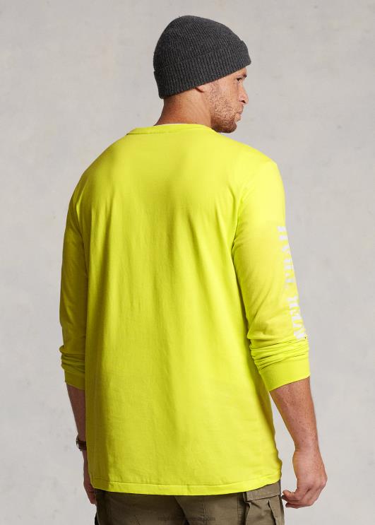 Ralph Lauren mehed jersey graafiline T-särk PR0V1400 laserkollane