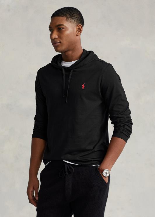 Ralph Lauren mehed jersey kapuutsiga t-särk PR0V307 must