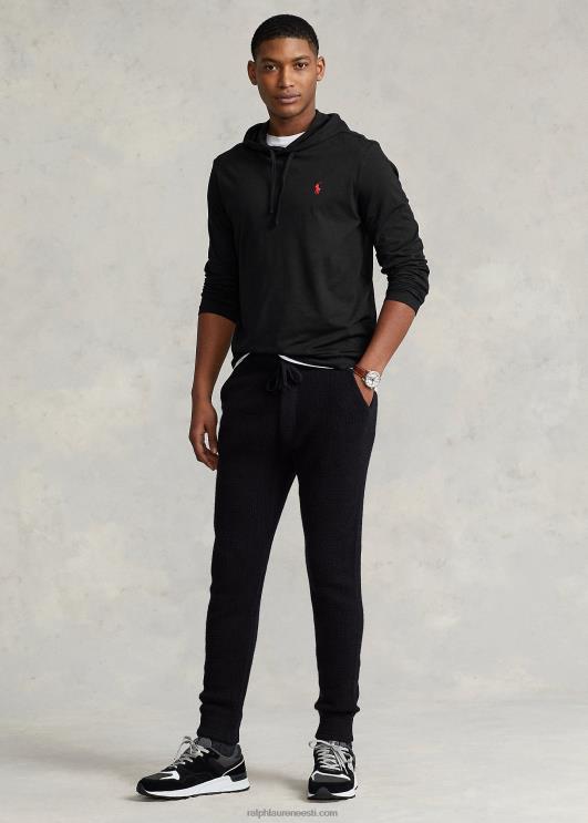 Ralph Lauren mehed jersey kapuutsiga t-särk PR0V307 must