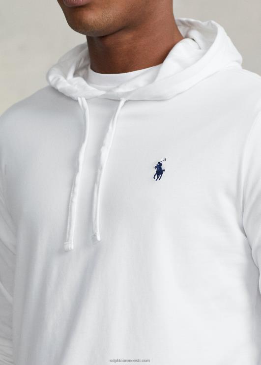 Ralph Lauren mehed jersey kapuutsiga t-särk PR0V309 valge