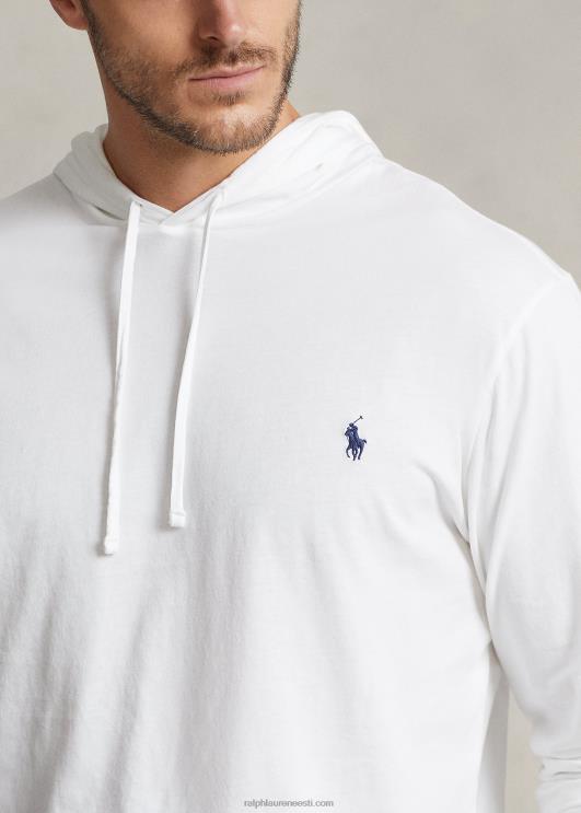 Ralph Lauren mehed jersey kapuutsiga t-särk PR0V8400 valge