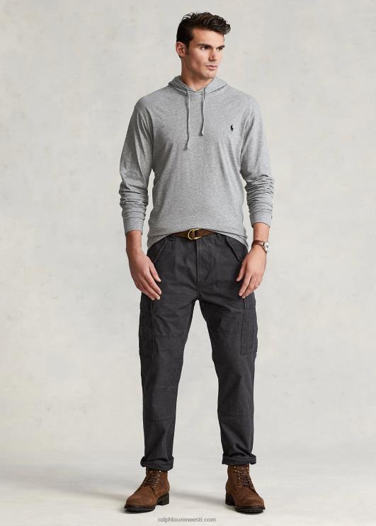 Ralph Lauren mehed jersey kapuutsiga t-särk PR0V8401 tume vintage kanarbik