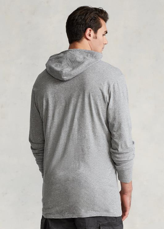 Ralph Lauren mehed jersey kapuutsiga t-särk PR0V8401 tume vintage kanarbik