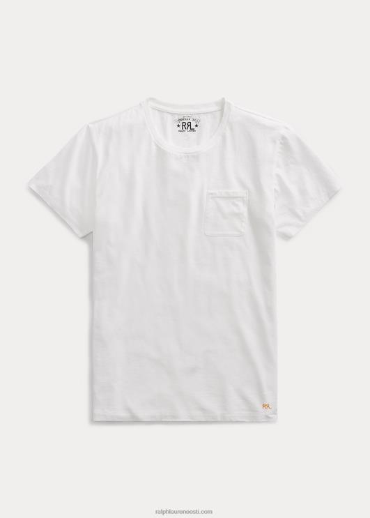 Ralph Lauren mehed jersey tasku t-särk PR0V1694 valge