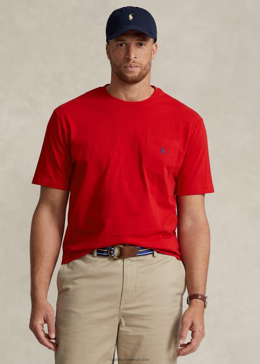 Ralph Lauren mehed jersey tasku t-särk PR0V1849 Rl 2000 punane