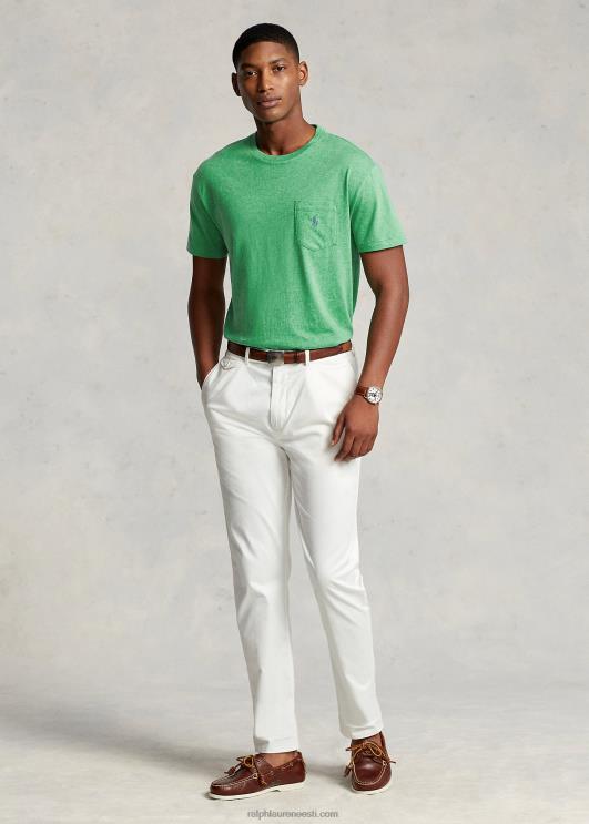 Ralph Lauren mehed jersey tasku t-särk-kõik sobib PR0V242 palmiroheline kanarbik