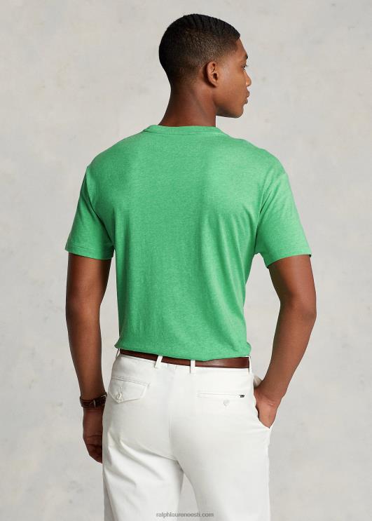 Ralph Lauren mehed jersey tasku t-särk-kõik sobib PR0V242 palmiroheline kanarbik