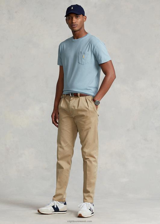 Ralph Lauren mehed jersey tasku t-särk-kõik sobib PR0V244 sinine märkus