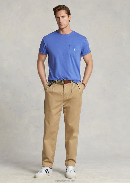 Ralph Lauren mehed jersey tasku t-särk-kõik sobib PR0V245 sinine