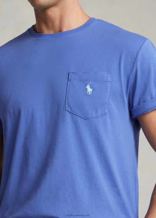 Ralph Lauren mehed jersey tasku t-särk-kõik sobib PR0V245 sinine