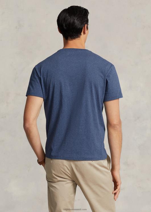 Ralph Lauren mehed jersey tasku t-särk-kõik sobib PR0V246 derby sinine kanarbik