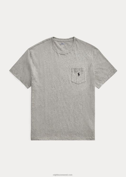 Ralph Lauren mehed jersey tasku t-särk-kõik sobib PR0V250 tume vintage kanarbik