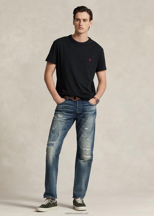 Ralph Lauren mehed jersey tasku t-särk-kõik sobib PR0V251 rl must