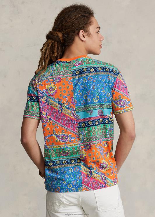 Ralph Lauren mehed klassikaline lapitehnikas mustriga t-särk PR0V275 provence medaljon