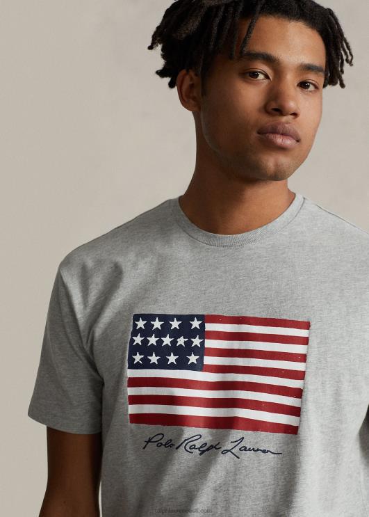 Ralph Lauren mehed klassikaline lipuga trikoo T-särk PR0V8542 ja üle kanarbiku