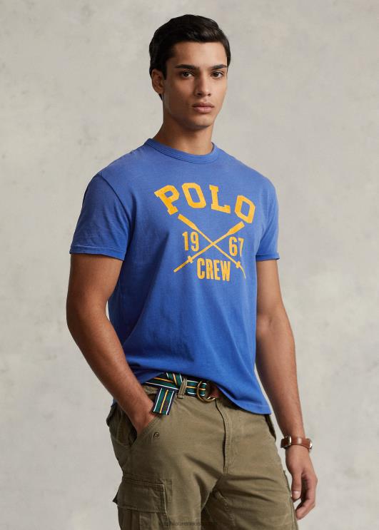 Ralph Lauren mehed klassikaline logoga trikoosärk PR0V216 särav safiir