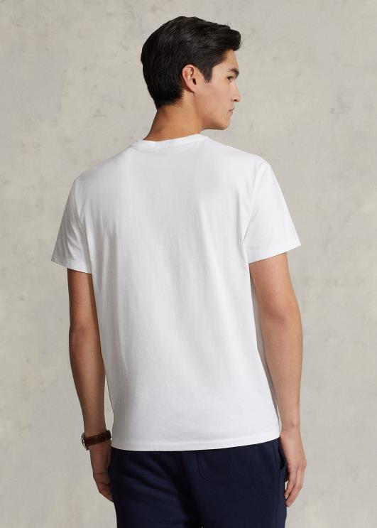 Ralph Lauren mehed klassikaline logoga trikoosärk PR0V386 valge