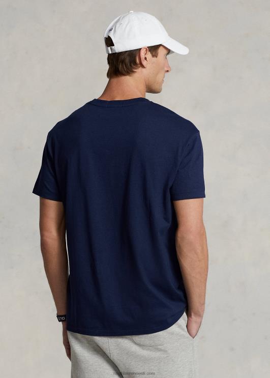 Ralph Lauren mehed klassikaline logoga trikoosärk PR0V387 kruiisilaevastik