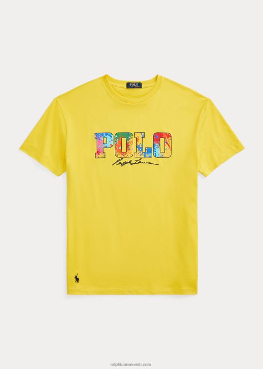 Ralph Lauren mehed klassikaline logoga trikoosärk PR0V388 sidrunipuru