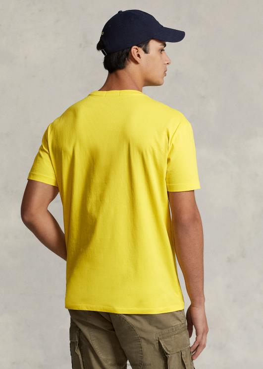 Ralph Lauren mehed klassikaline logoga trikoosärk PR0V388 sidrunipuru