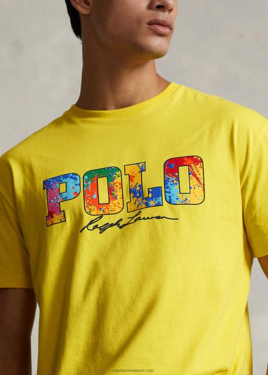 Ralph Lauren mehed klassikaline logoga trikoosärk PR0V388 sidrunipuru