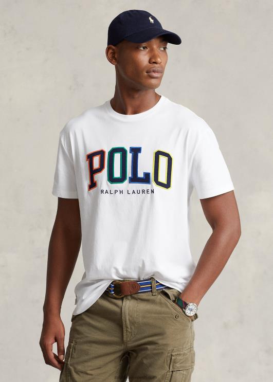Ralph Lauren mehed klassikaline logoga trikoosärk PR0V424 valge