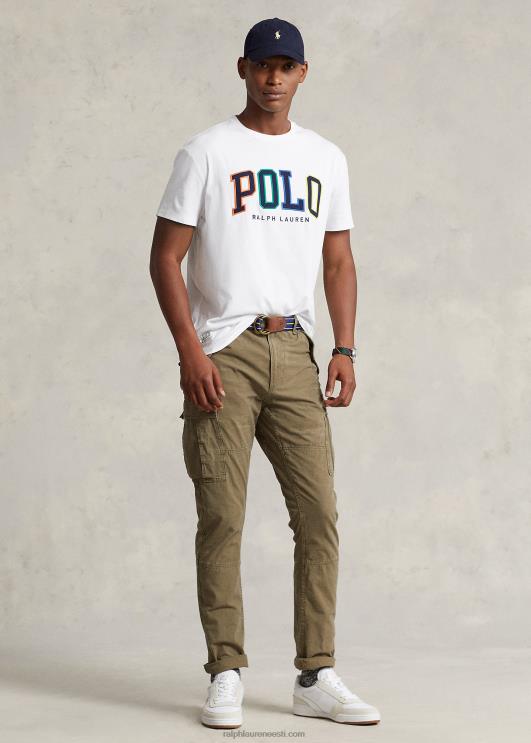 Ralph Lauren mehed klassikaline logoga trikoosärk PR0V424 valge