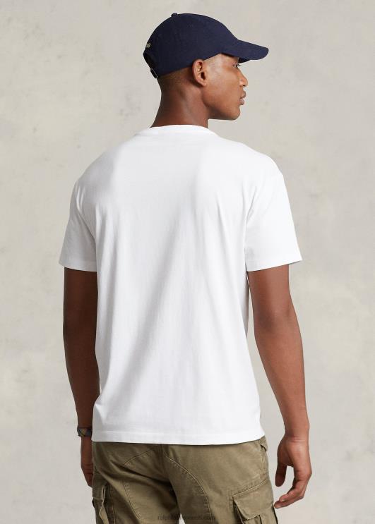 Ralph Lauren mehed klassikaline logoga trikoosärk PR0V424 valge