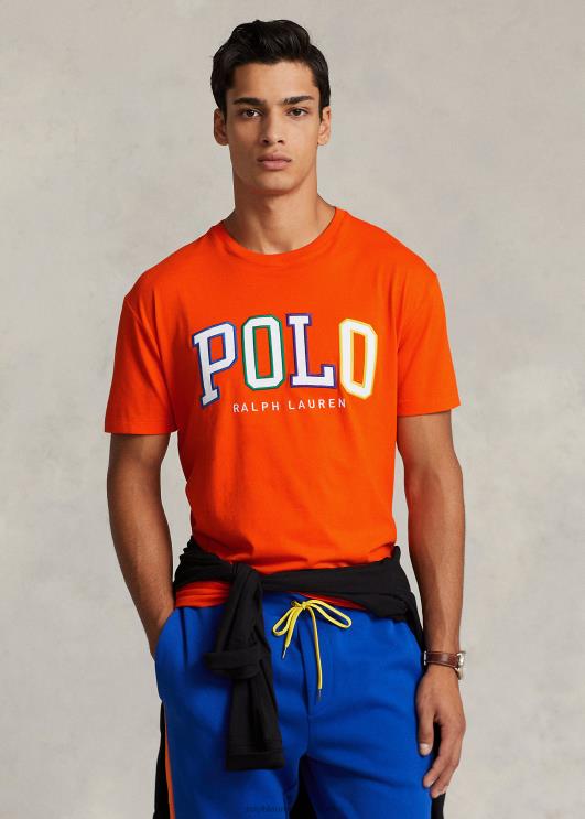 Ralph Lauren mehed klassikaline logoga trikoosärk PR0V426 purjekas oranž